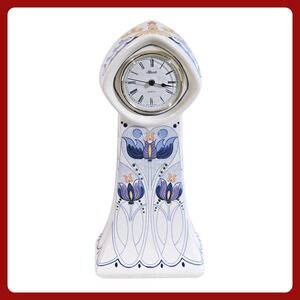 Royal Goedewaagen Amata Ceramic Mantel Clock Hermle Quartz Handpainted Germany